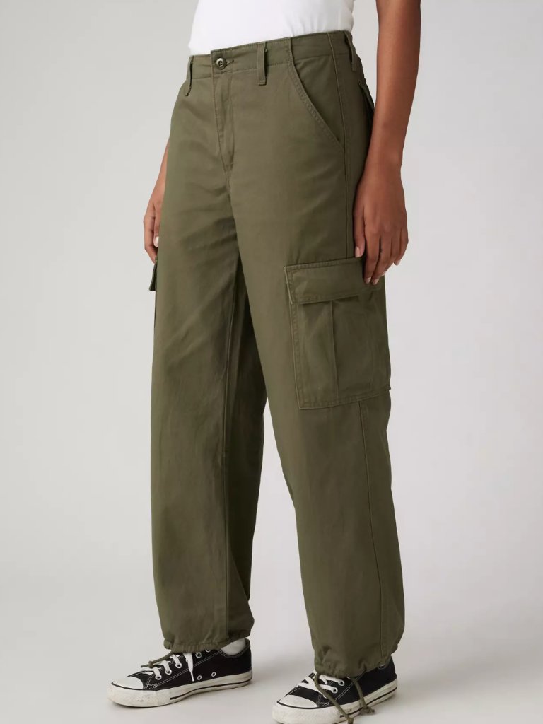 Nwt Levi's '94 Baggy Cargo Pants Army Green 26 X 30